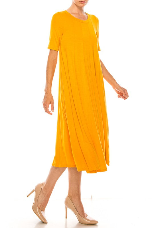 Jersey Knit A-Line Dress
