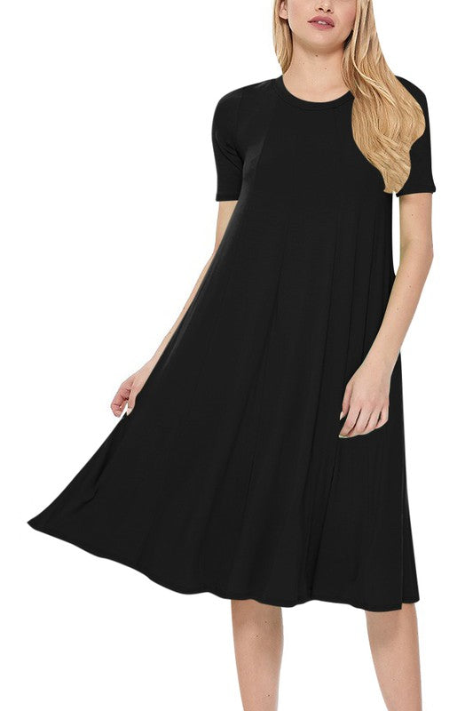 Jersey Knit A-Line Dress