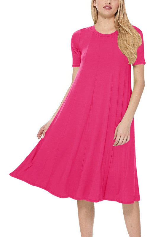 Jersey Knit A-Line Dress