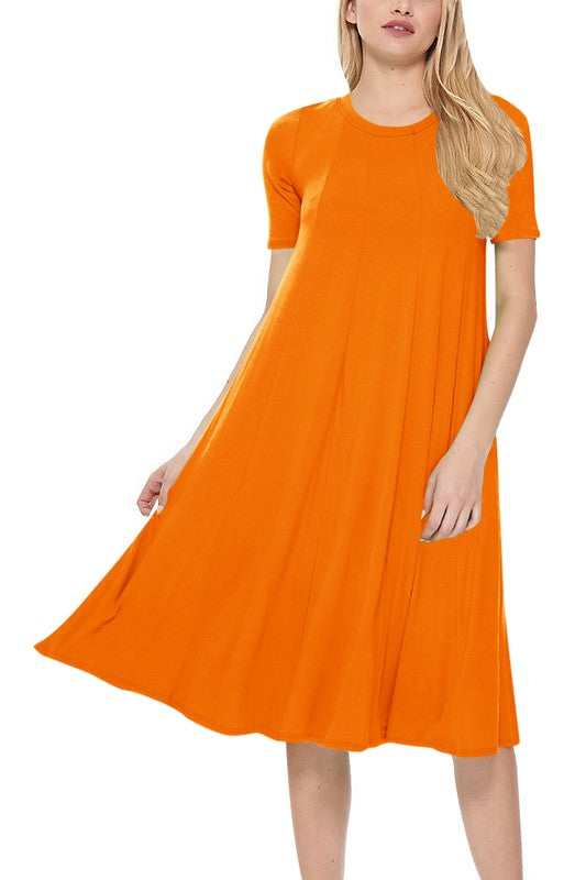Jersey Knit A-Line Dress
