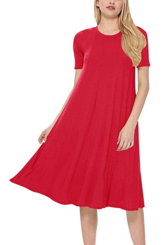 Jersey Knit A-Line Dress