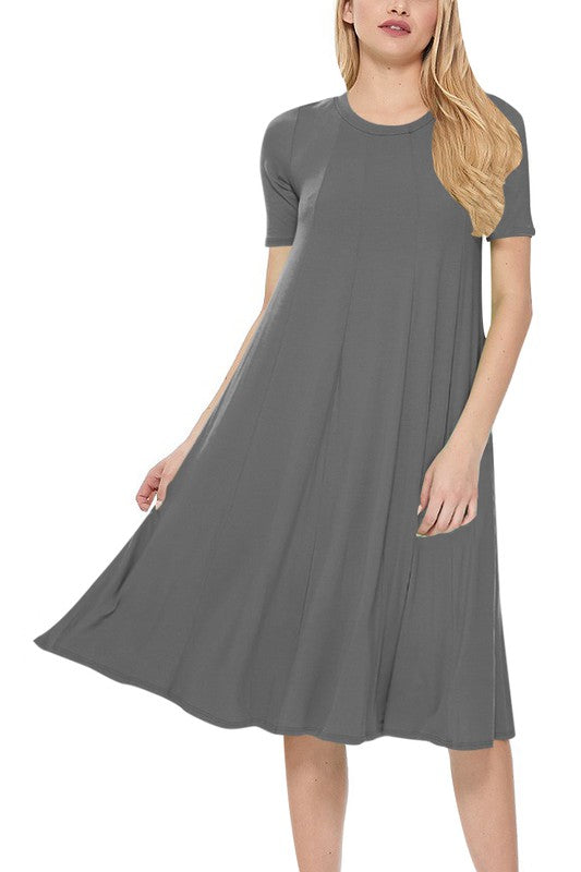 Jersey Knit A-Line Dress