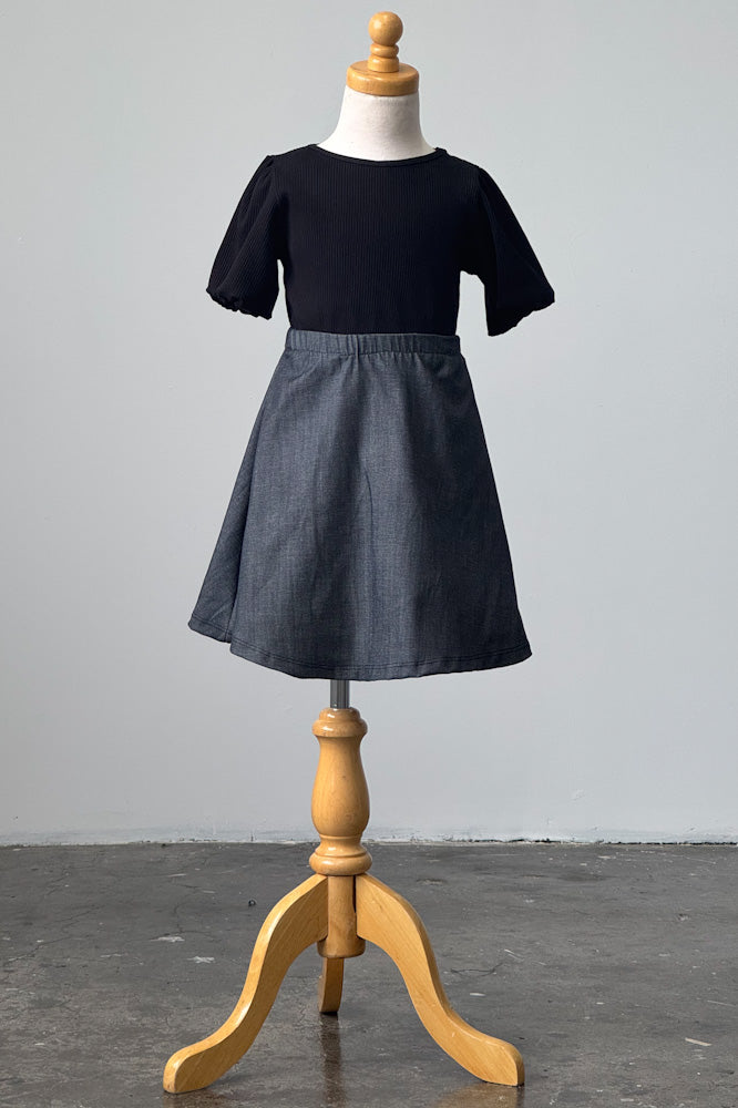 Girls Averie Black Top