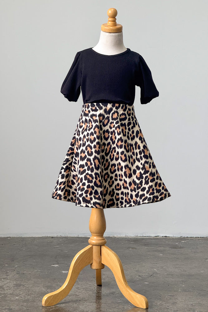 Briley A-Line Skirt in Leopard
