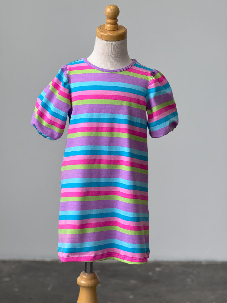 Girls Striped T-Shirt Dress