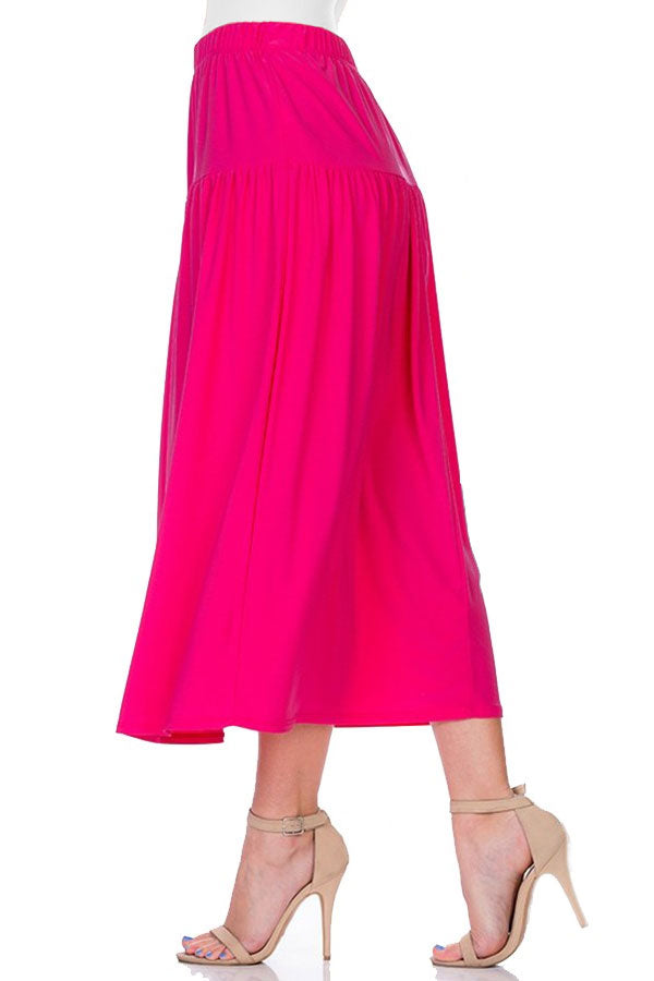 Contemporary Shirirng Midi Skirt