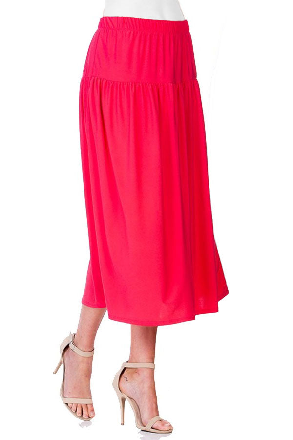Contemporary Shirirng Midi Skirt