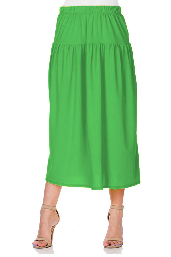 Contemporary Shirirng Midi Skirt