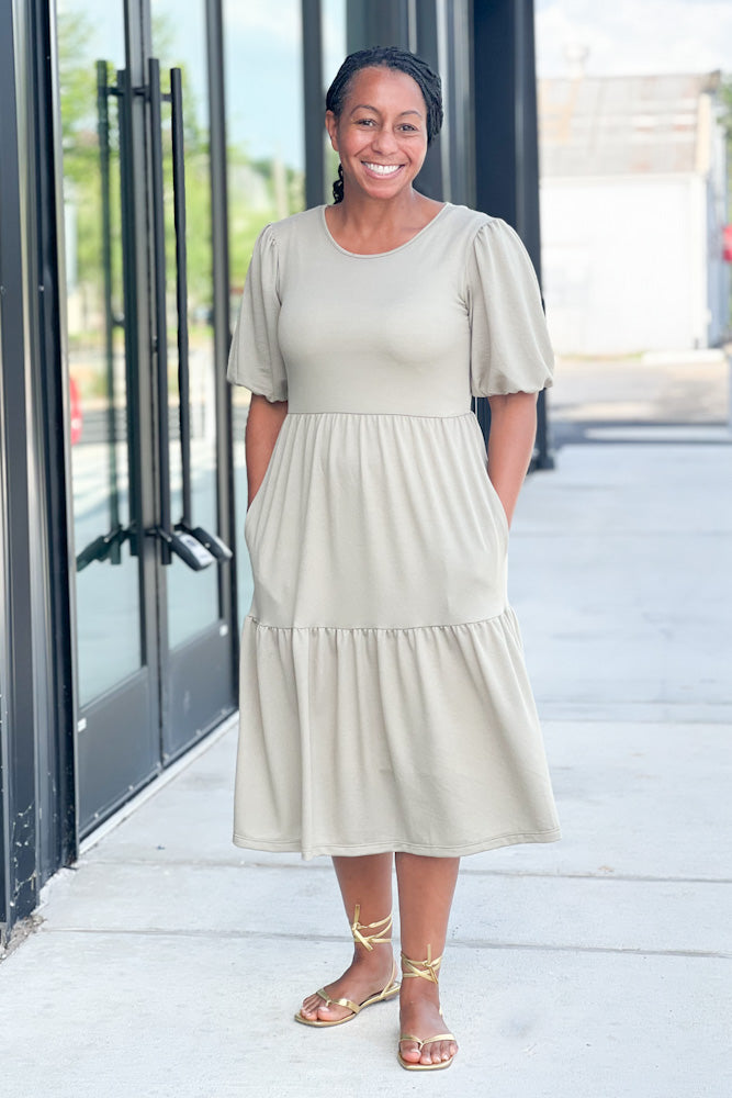 Somerset Dress in a Sage Green