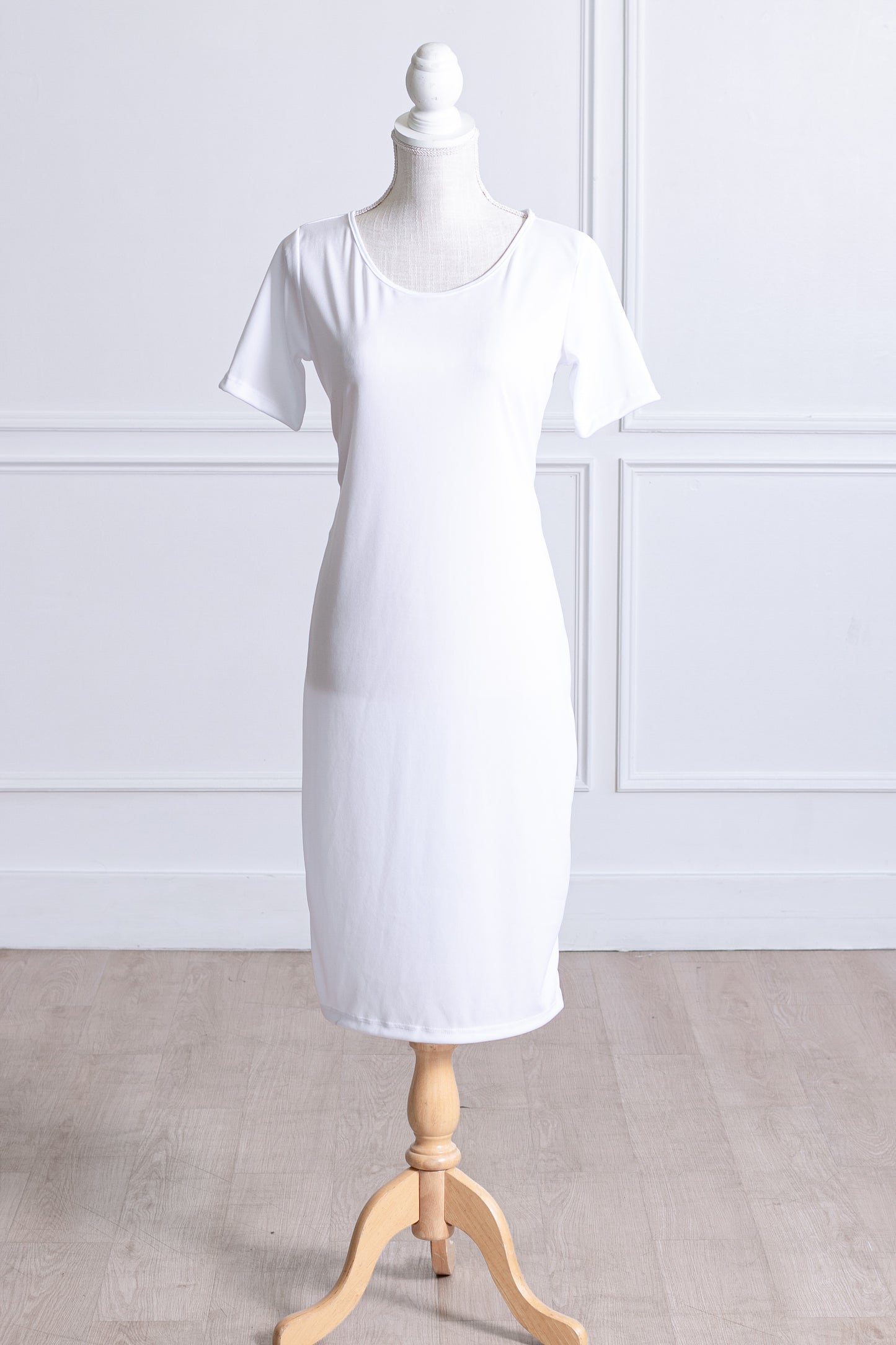 White Slip Dress with Sleeve