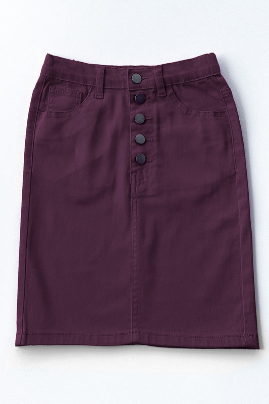 Purple Girls BRIA Color Denim Skirt