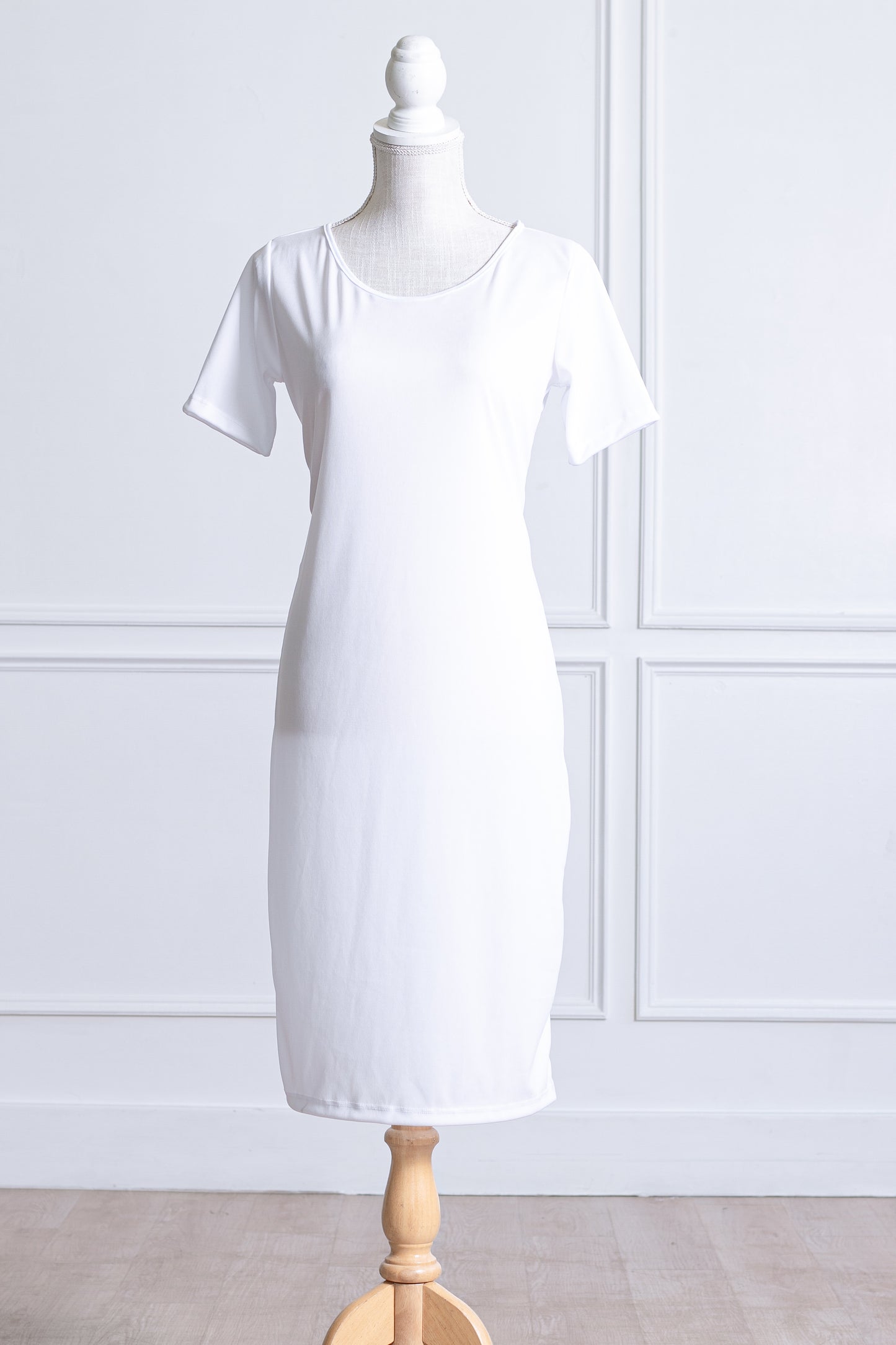 White Slip Dress with Sleeve