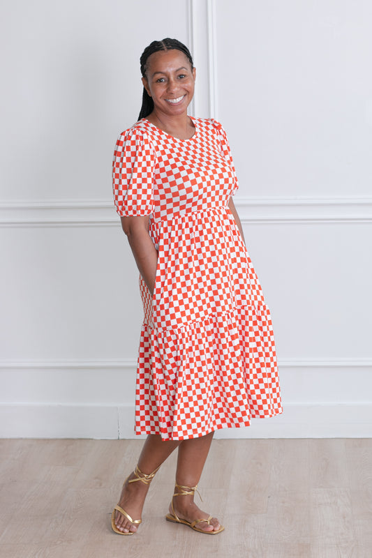 Somerset in Orange Checkered