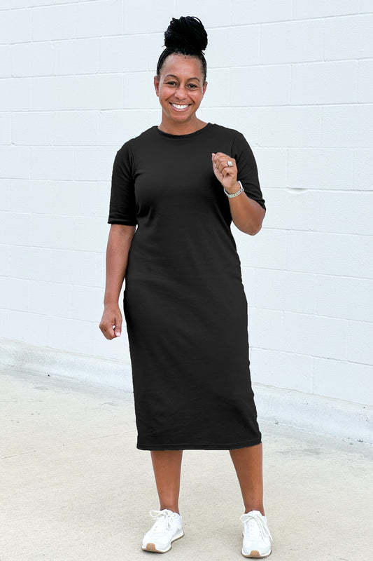 Myra T-Shirt Dress in Black