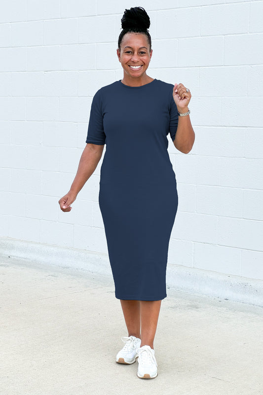 Myra T-Shirt Dress in Navy