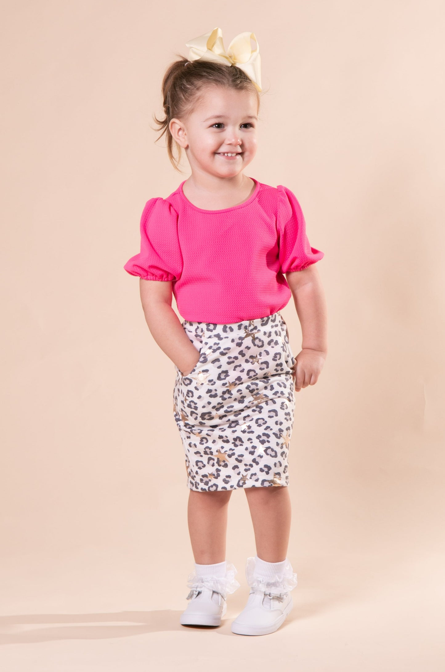 Girls Karissa Leopard Skirt