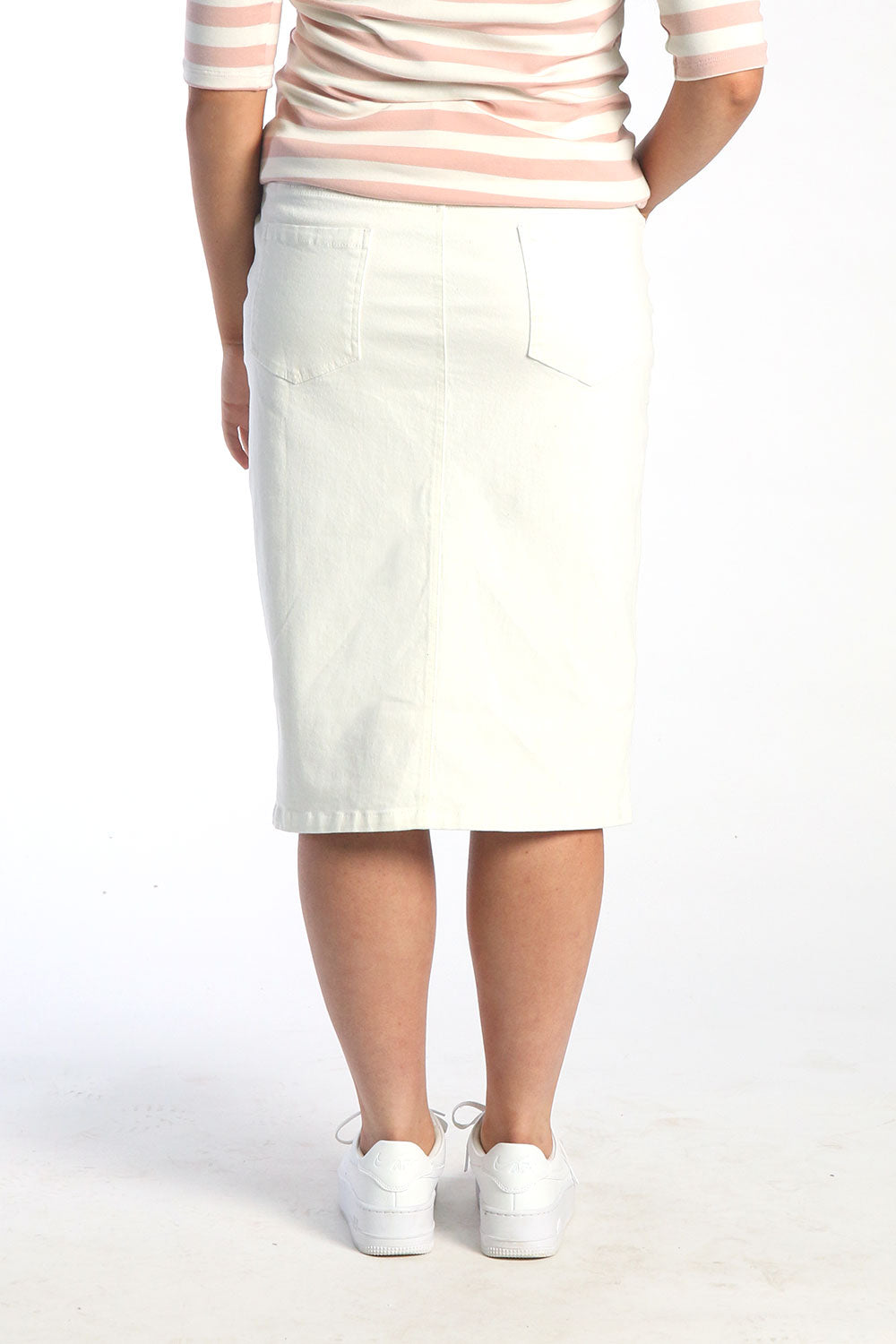 Bria Denim Skirt in White