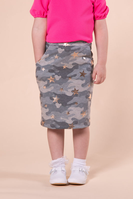 Girls Karissa Camouflage Skirt