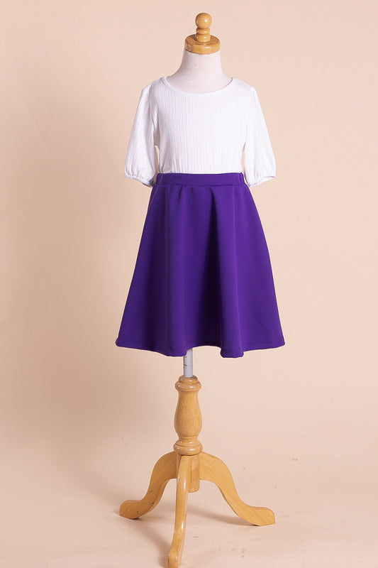 Briley A-Line Skirt in Purple