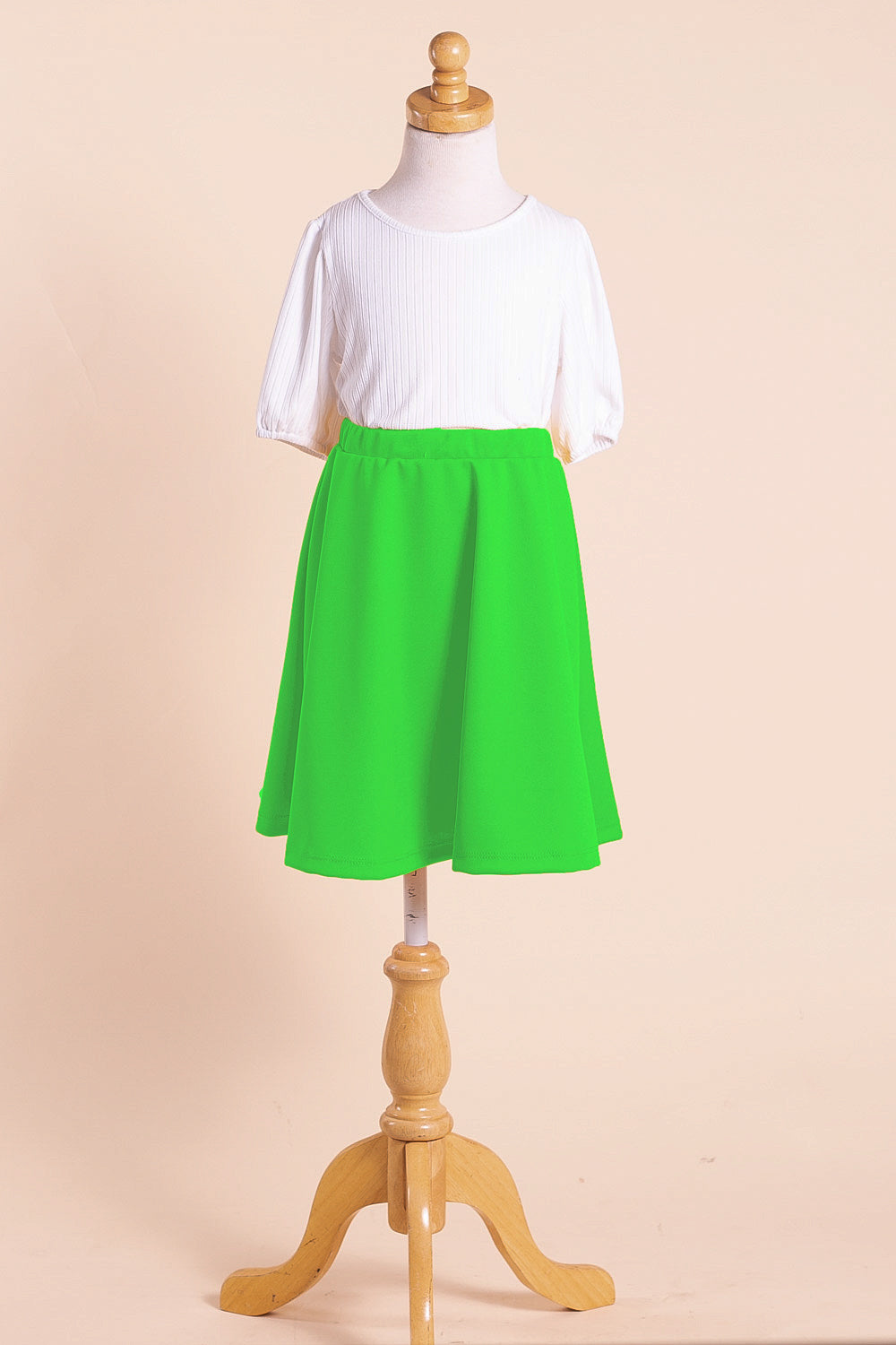 Briley A-Line Skirt in Chartreuse