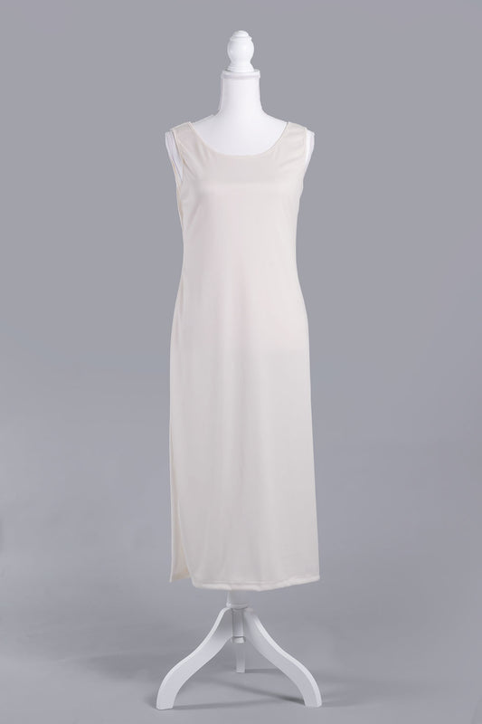 Ivory Slip Dress in Maxi Length