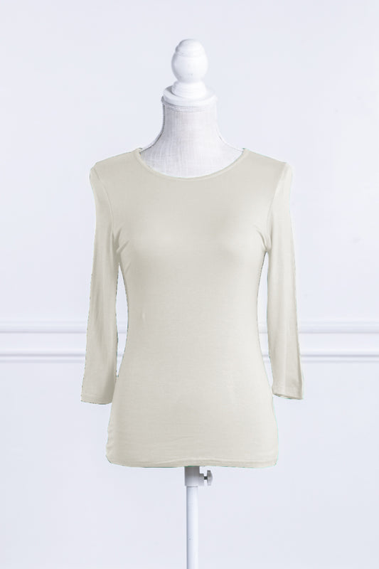 Cream Layering Tee