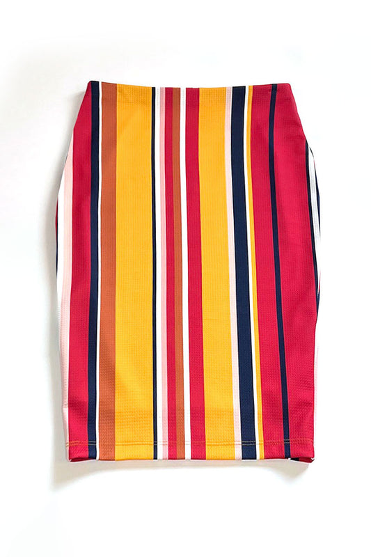 Riley Skirt in Multi Stripe