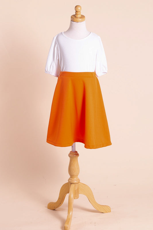 Briley A-Line Skirt in Orange