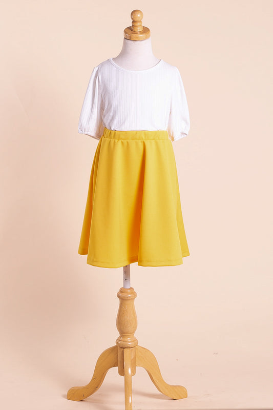 Briley A-Line Skirt in Yellow